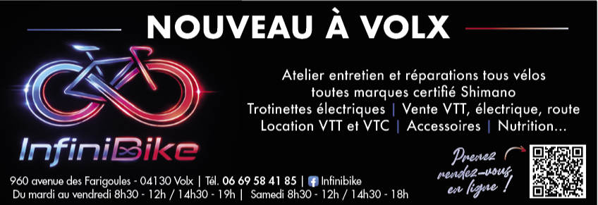 Infinibike : le nouveau  bike-shop incontournable  à Volx !