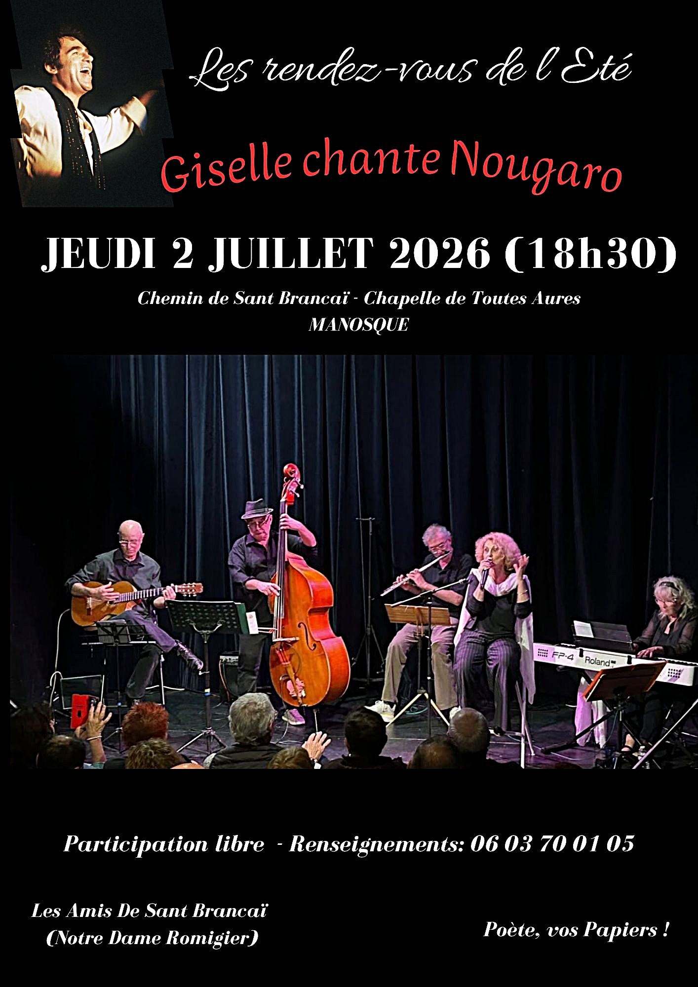 «JEUDIS DE TOUTES AURES» CONCERTS LES JEUDIS 2 JUILLET 13 ET 20 AOÛT