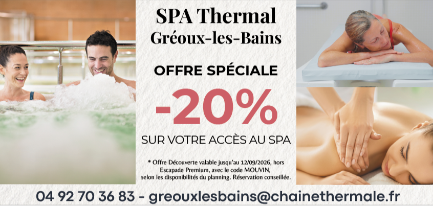 Nouveauté : La Cure Nocturne aux Thermes de Gréoux-les-Bains ! « Après ma journée  de travail, je prends soin de ma santé. »