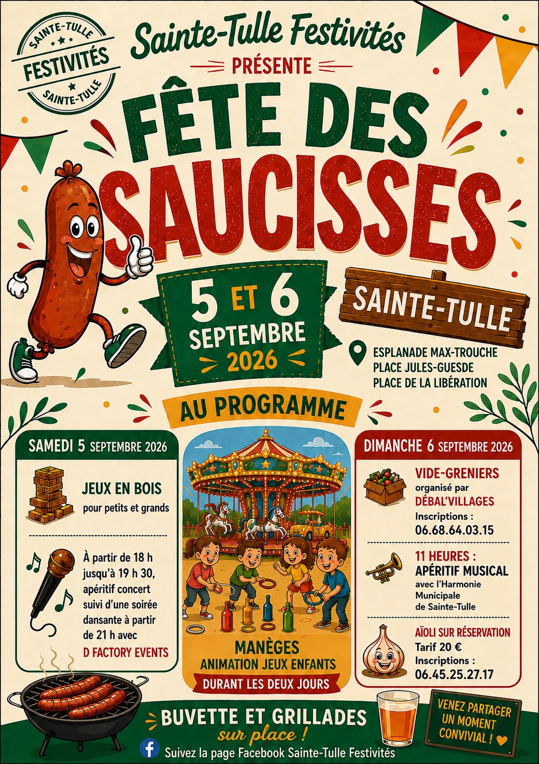 Sainte-Tulle fête les saucisses  du 5 au 6 septembre