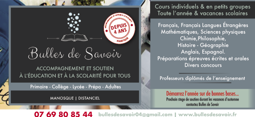 Bulles de Savoir : bien démarrer l’année pour réussir sereinement !
