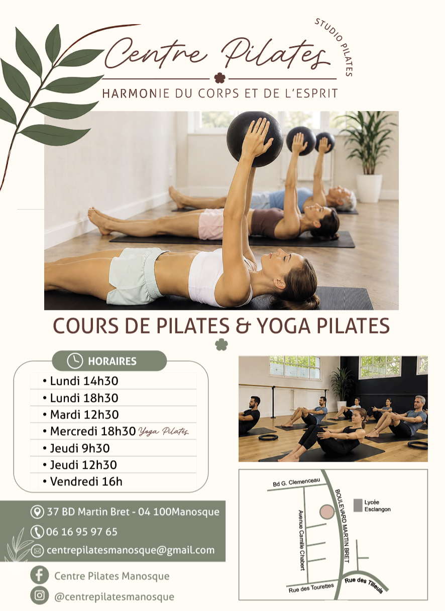 LE CENTRE PILATES : Respirez. Bougez. Rayonnez ! Votre rendez-vous bien-être à deux pas de chez vous...