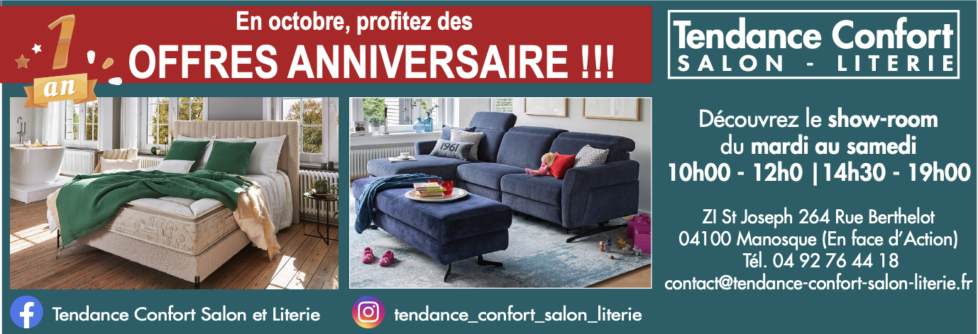 Tendance Confort fête son 1er anniversaire !