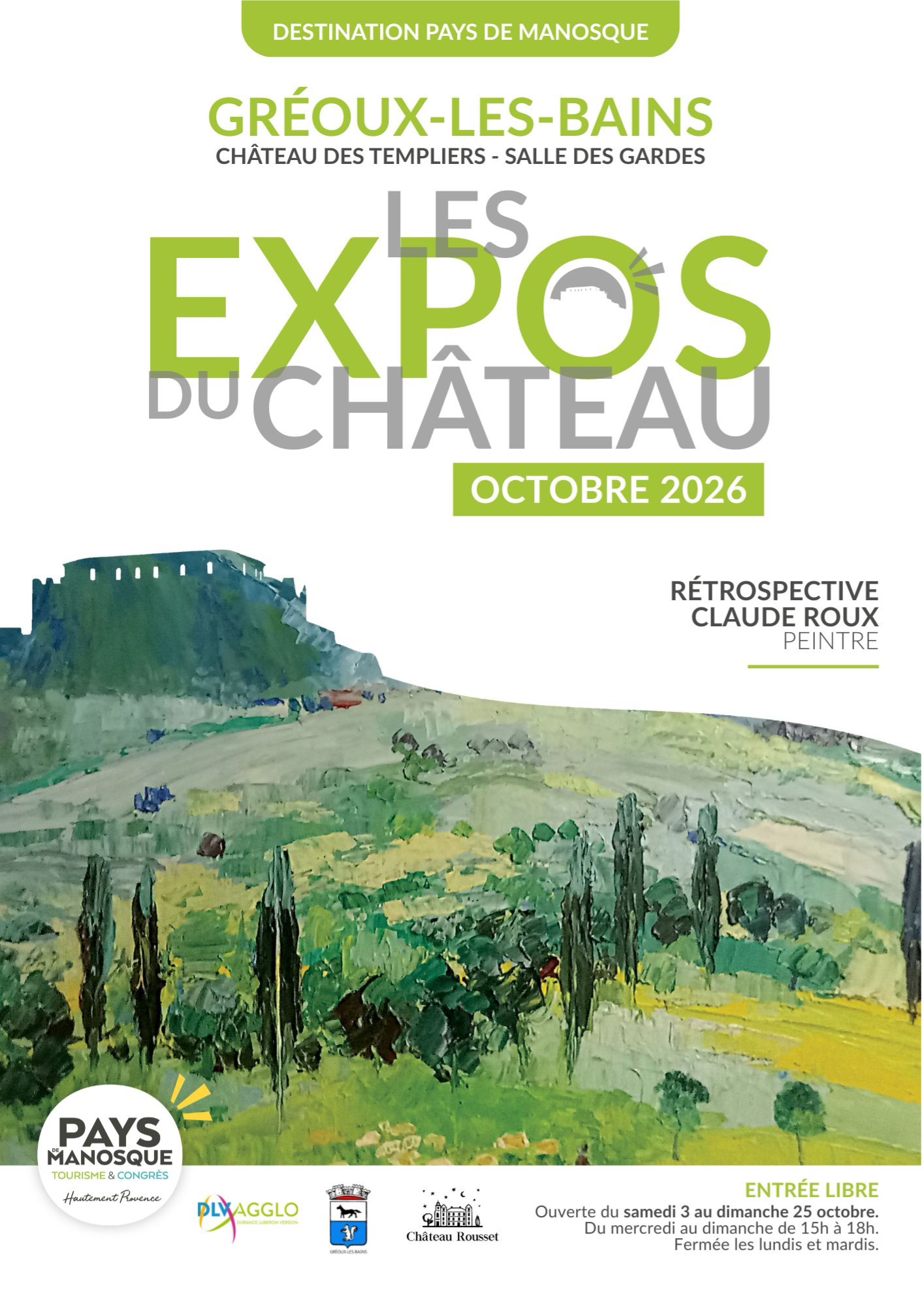 Rétrospective consacrée au peintre Claude Roux à Gréoux-les-Bains