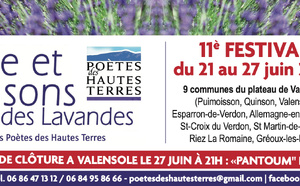 FESTIVAL POESIE ET CHANSONS  AU PAYS DES LAVANDES,  11è EDITION, du 21 au 27 juin 2025