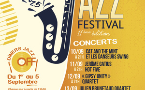 Gréoux Jazz Festival,  la 11e édition se tiendra  du 10 au 14 septembre 2025