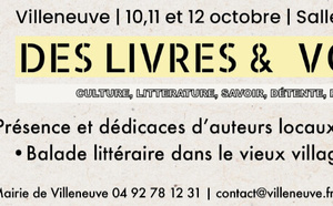 Villeneuve vous invite à ses Journées Littéraires  « Des Livres &amp; Vous »