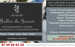 Bulles de Savoir :  Préparation des examens et accompagnement scolaire
