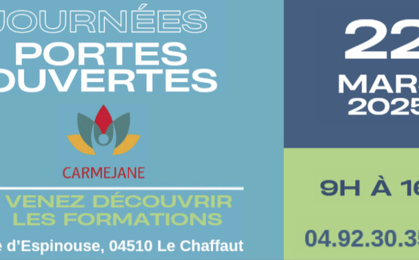 Carmejane vous ouvre ses portes Samedi 22 mars 2025 DE 9H À 16H.