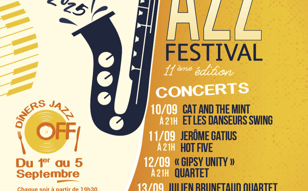 Gréoux Jazz Festival,  la 11e édition se tiendra  du 10 au 14 septembre 2025