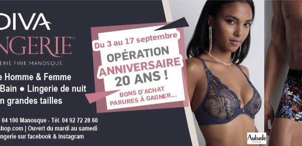 DIVA Lingerie, 20 ans  d’expertise et de féminité...
