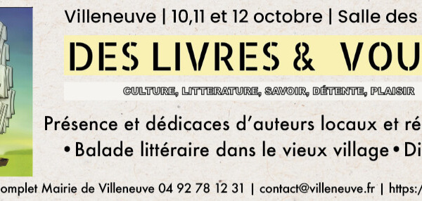 Villeneuve vous invite à ses Journées Littéraires  « Des Livres &amp; Vous »