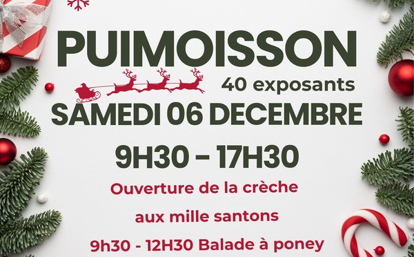 Samedi 6 décembre :  La magie de Noël  s’empare de Puimoisson
