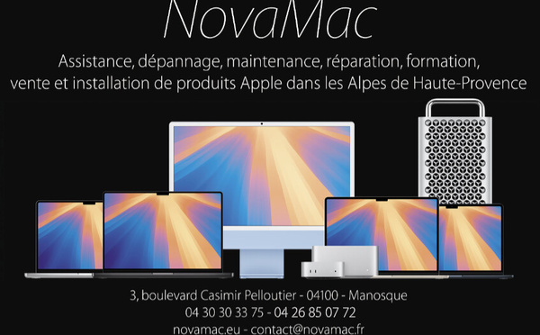 NovaMac spécialiste Apple à Manosque...