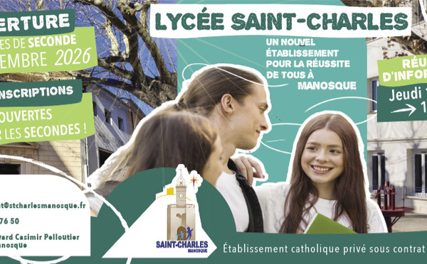 L’Ensemble Saint-Charles ouvre son lycée : premières classes de Seconde à la rentrée 2026 !