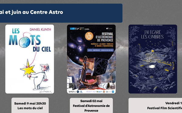 Les actualités du Centre  d’Astronomie en mai…