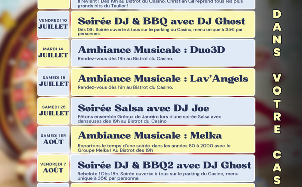 Un été de cadeaux, de jeux et de soirées festives  au Casino de Gréoux !