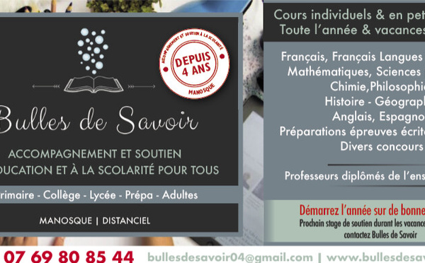Bulles de Savoir : bien démarrer l’année pour réussir sereinement !