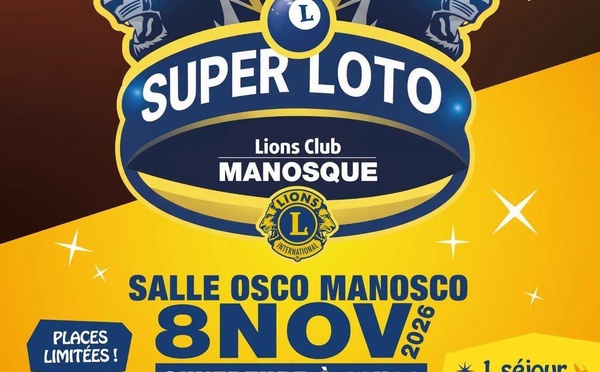 Loto geant du Lions club  dimanche 8 novembre !