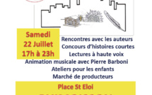 Journée du livre, 5è édition  le 22 juillet sur la place  st Éloi à Puimoisson