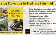 Rendez-vous le 16 février 2025 à Sainte-Tulle pour célébrer, pour la 2è année, l’olive, la truffe et le miel.