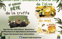 TRUFFE, OLIVE ET MIEL  À L’HONNEUR LE 8 FÉVRIER  À SAINTE-TULLE !