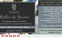 Bulles de Savoir :  l’accompagnement scolaire  qui fait la différence