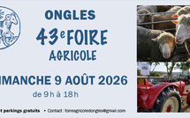 Foire d’Ongles : 43è édition le dimanche 9 août